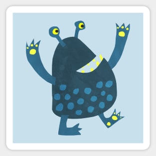 Blue Spotted Monsters Sticker